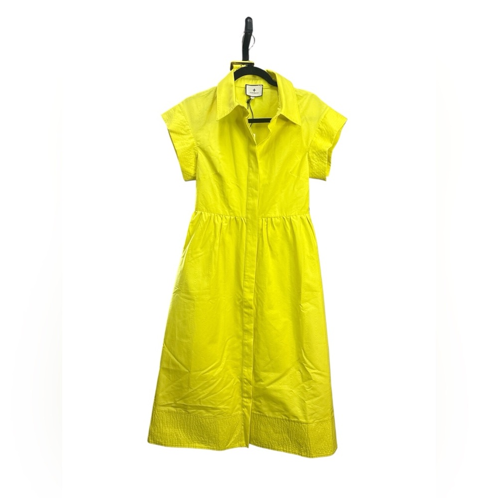 NWT Tuckernuck Chloe Citron Midi Shirt Dress Belted MSRP $298 Size Small - Picture 5 of 8